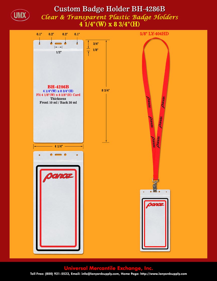 Custom Badge Holders, Custom Imprinted Badge Holder and Custom Lanyards with fast delivery