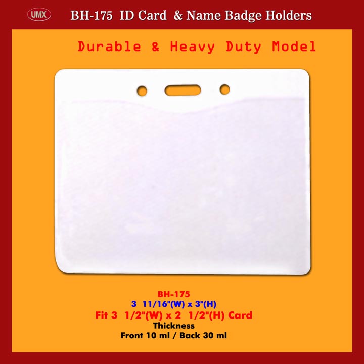 UMX Durable and Heavy Duty Credit Card Size Photo ID Card Holder Supply