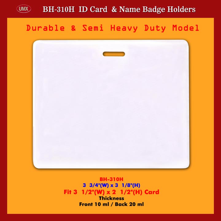 UMX Durable and Heavy Duty Credit Card Size Photo ID Holder Supply