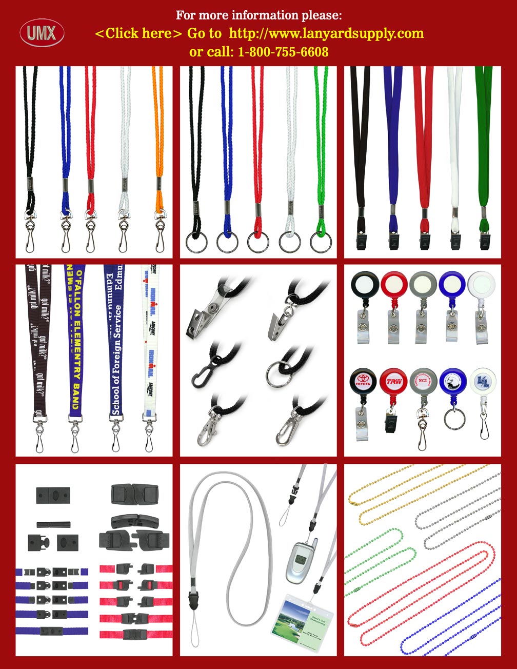 UMX High Quality and Low Cost ID Badge Lanyards Supply